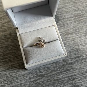 Effy Starfish Two Tone Diamond Ring Size 8